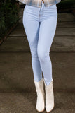 Jeans tiro alto skinny con bolsas (6674288050243)