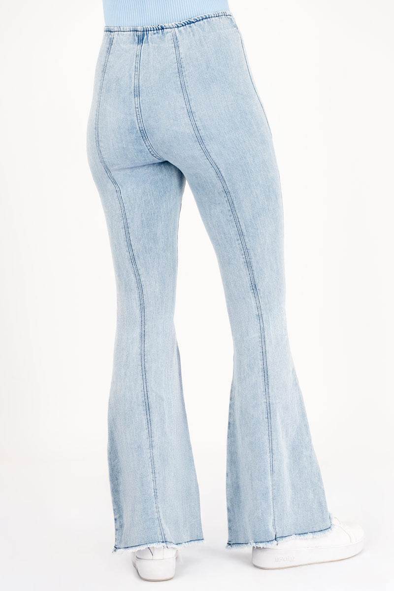 Jeans acampanados con elástico - Santory Ropa  (7456301187139)