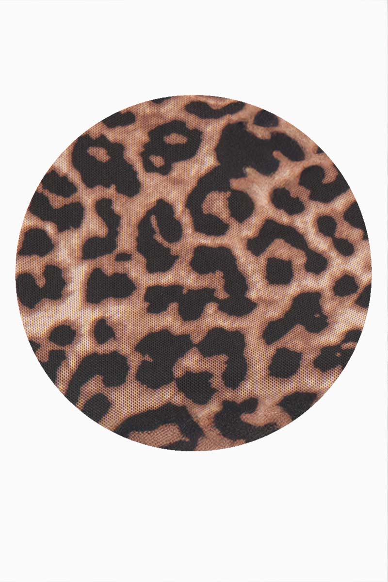 Blusa crop animal print sin mangas