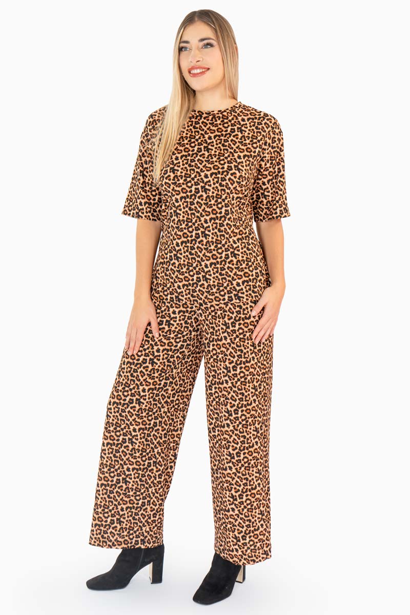 Conjunto blusa y pantalón animal print