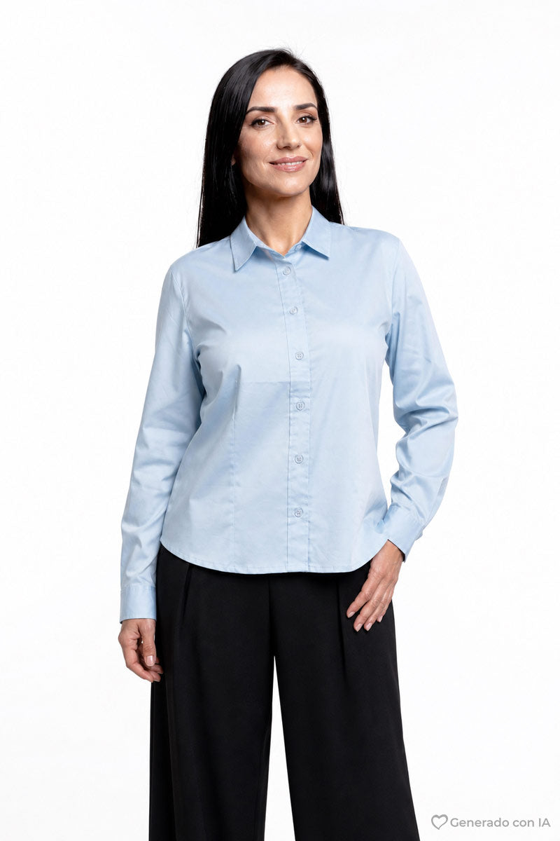 Camisa de vestir con pinzas