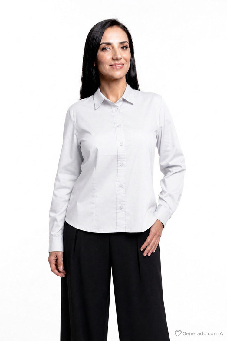 Camisa de vestir con pinzas
