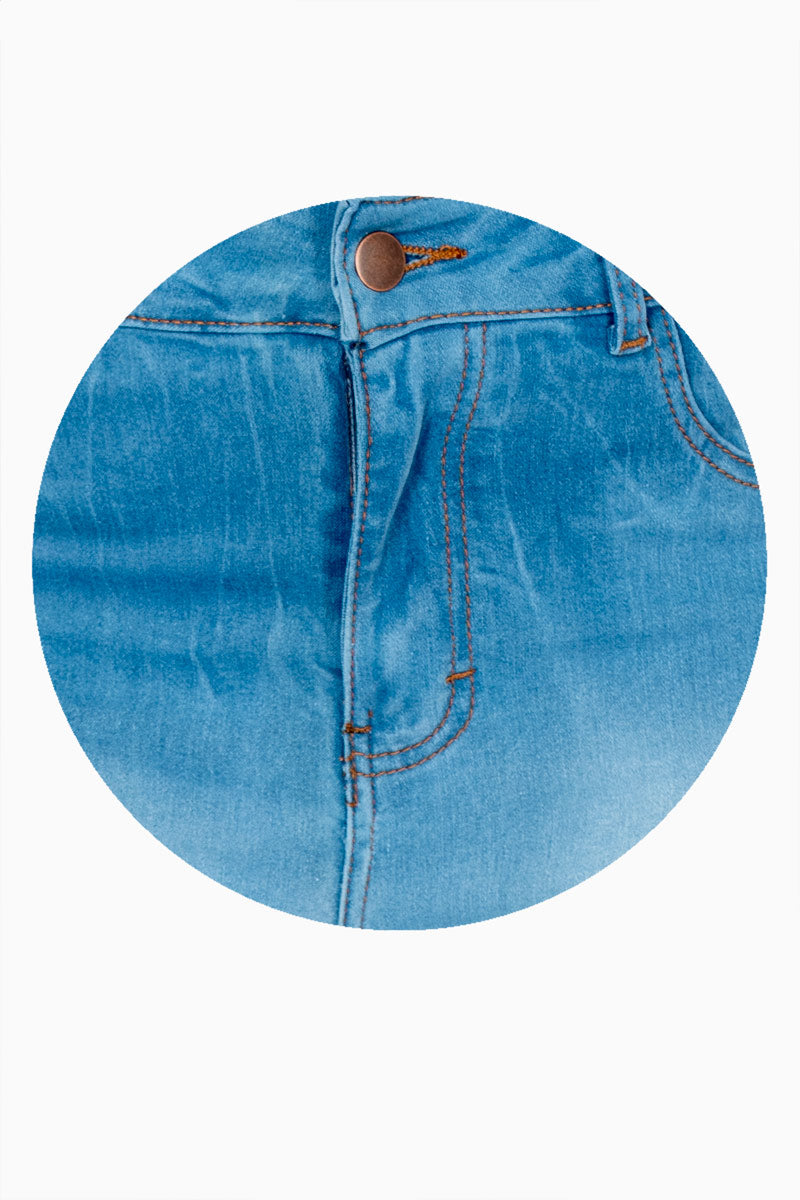 Jeans anchos tiro alto con bolsas