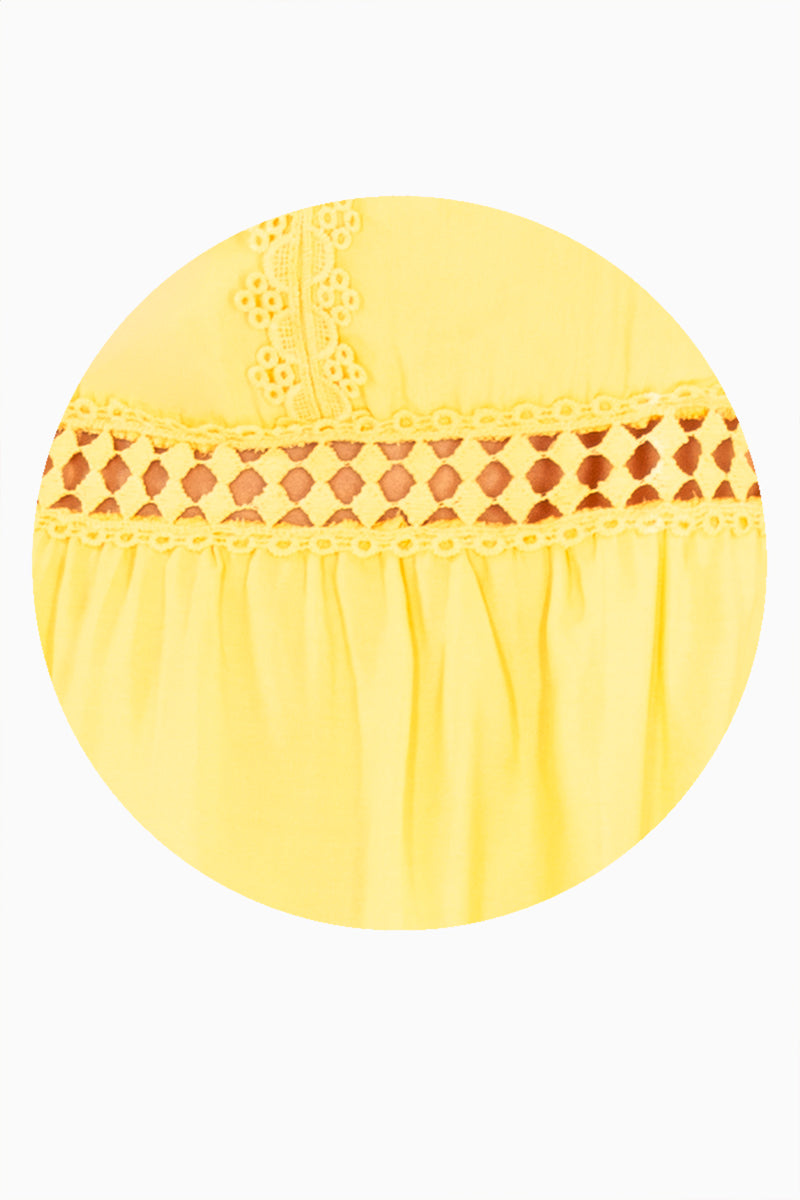 Vestido de tirantes con niveles y crochet