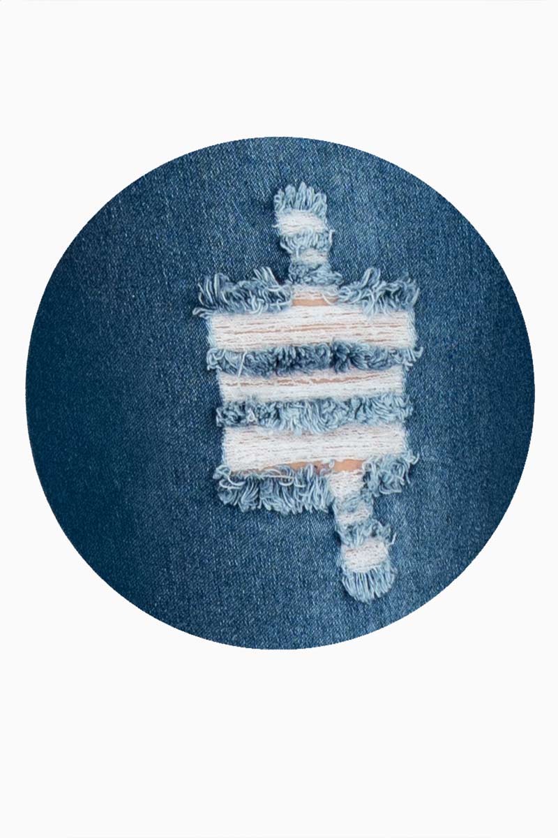 Jeans skinny con destrucción
