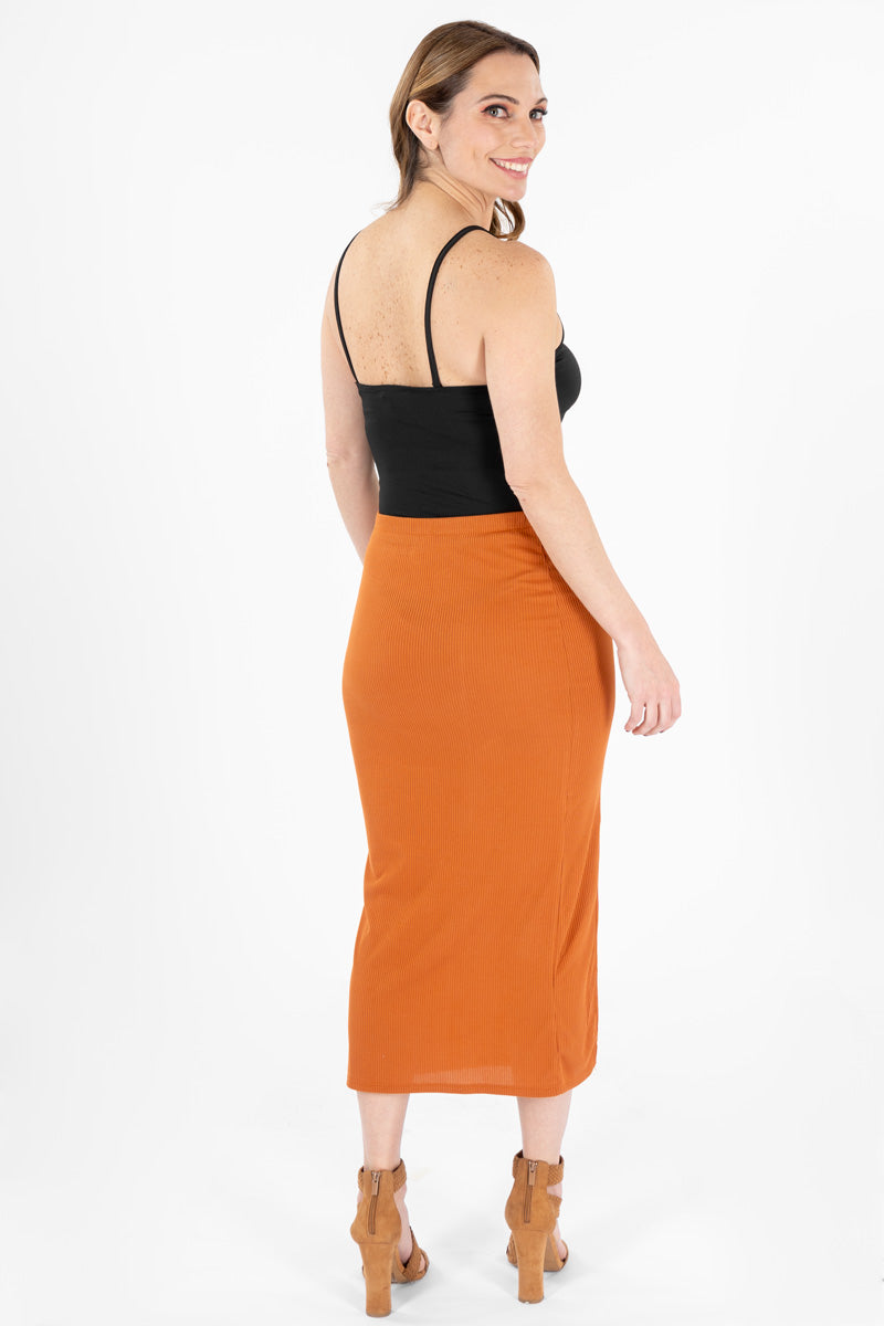 Falda lisa larga con abertura (6970537934915)