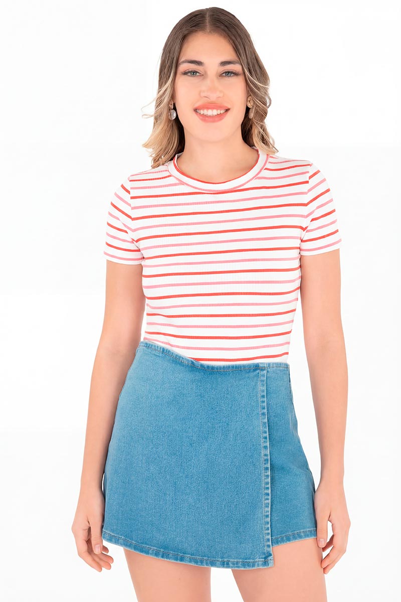 Short falda con cierre