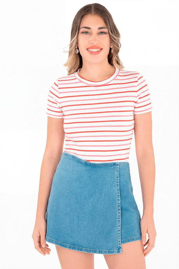 Short falda con cierre