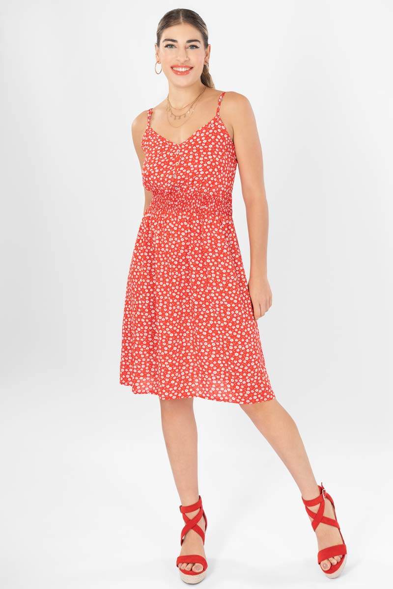 Vestido floral de tirantes - Santory Ropa  (7396640620611)