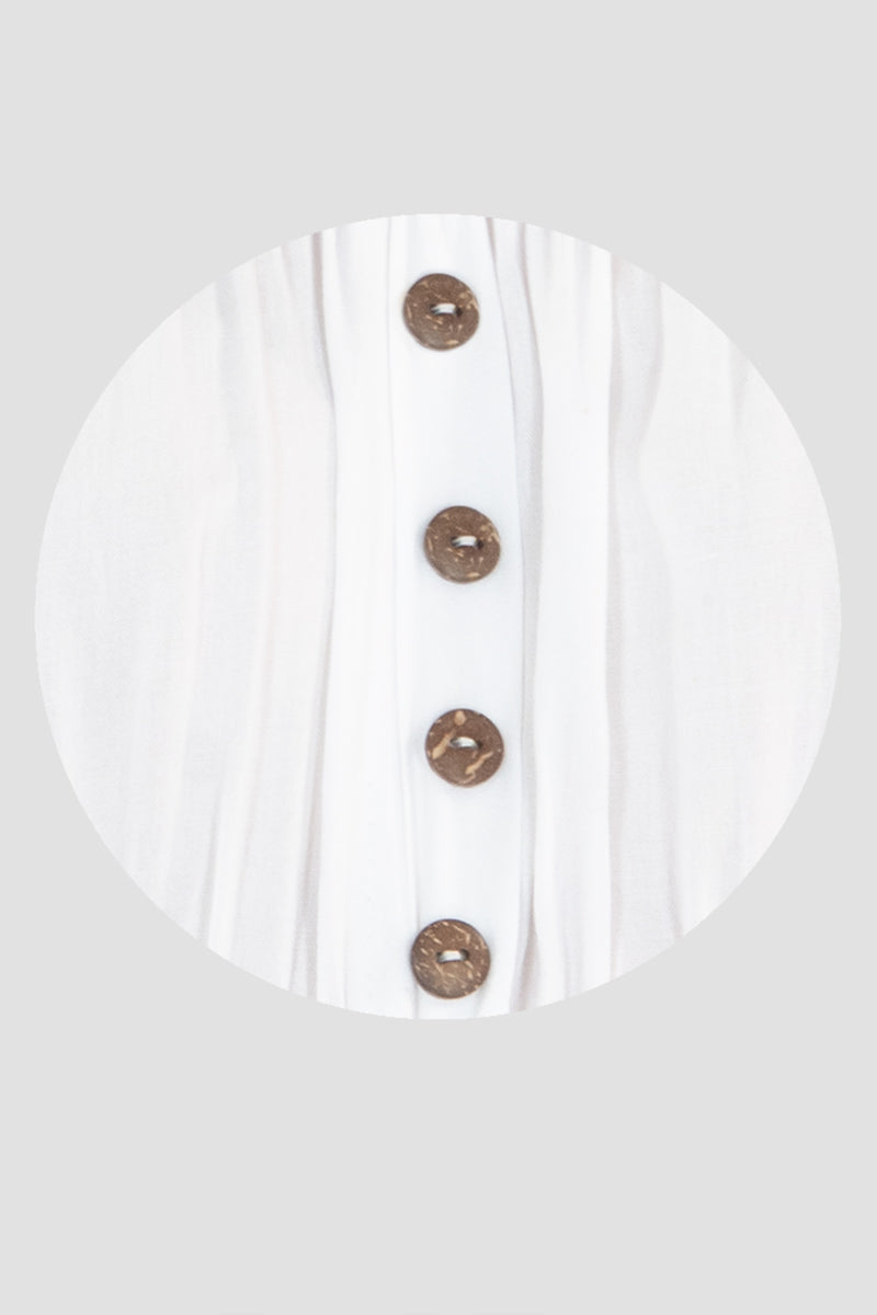 Vestido con botones y manga abullonada