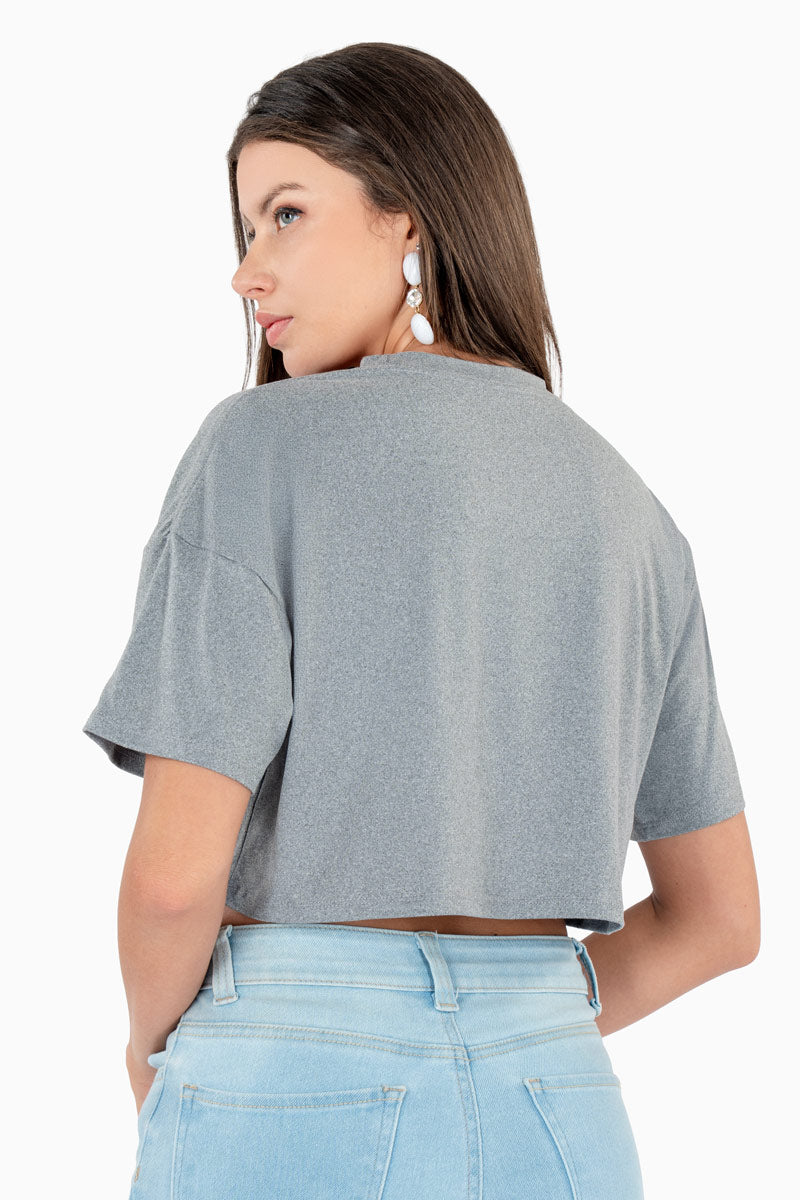 Playera crop oversize bugs