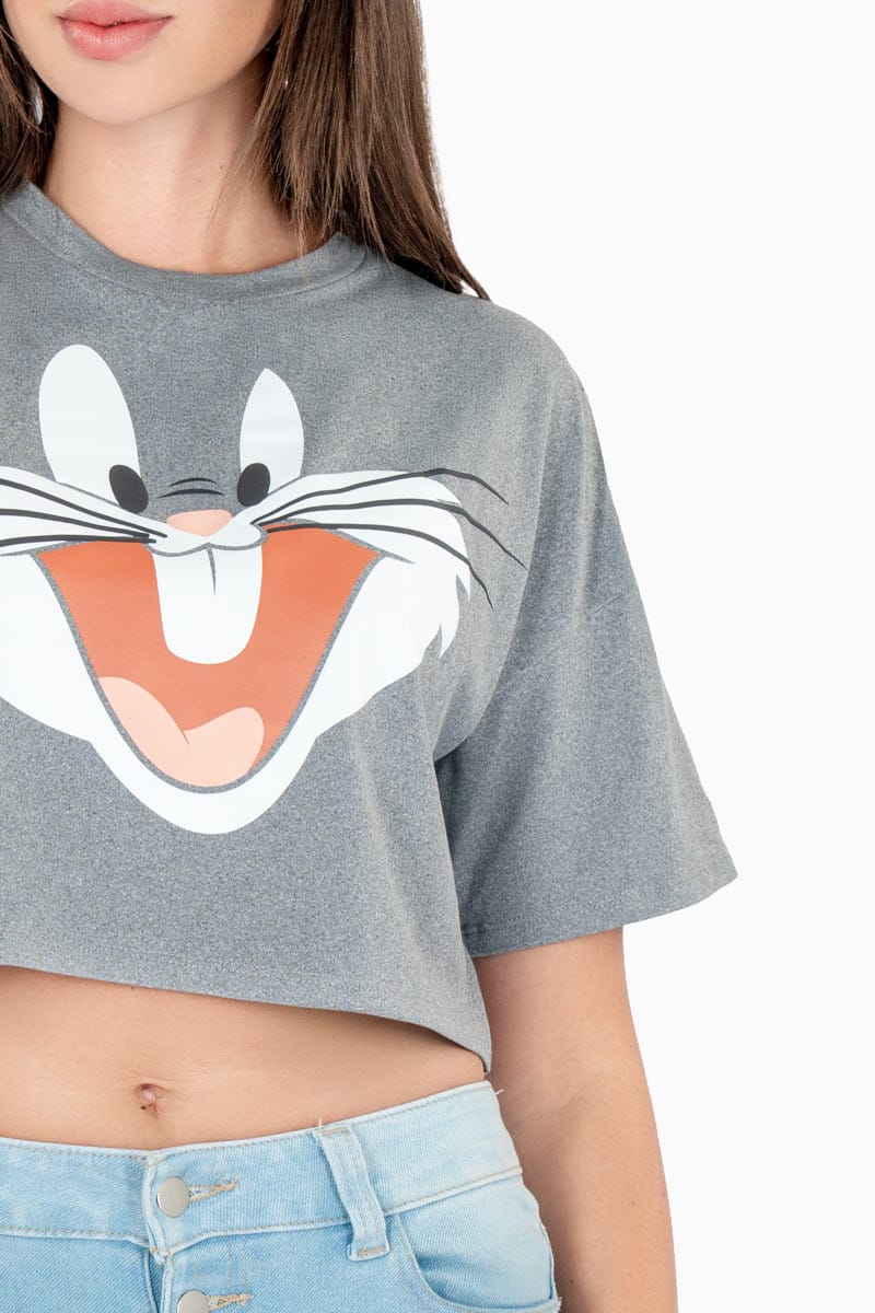 Playera crop oversize bugs