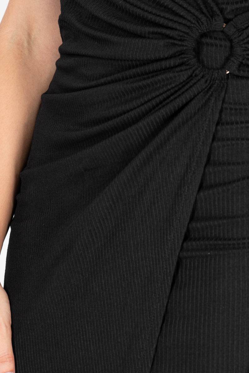 Vestido corto manga corta cuello V - Santory Ropa  (6963502907459)