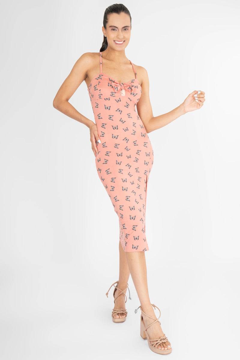 Vestido estampado de tirantes - Santory Ropa  (7437318389827)