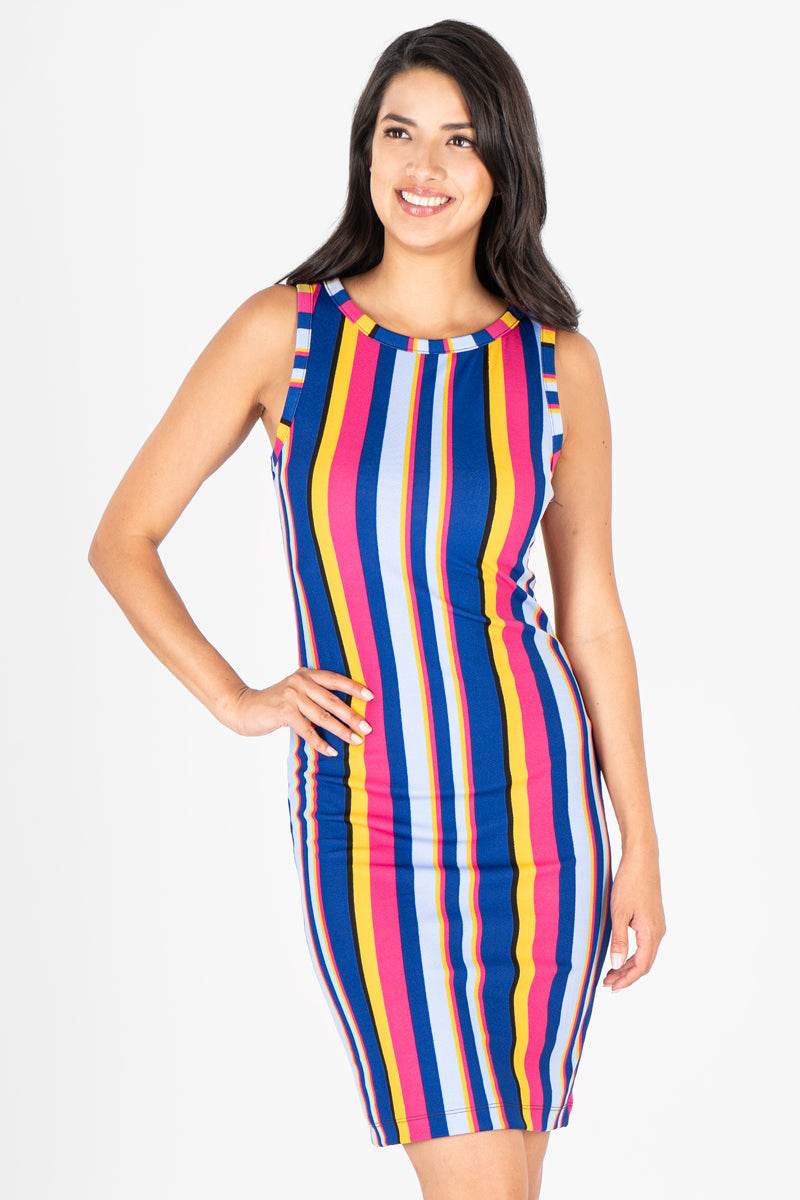 Vestido sin mangas con estampado - Santory Ropa  (7209199173699)