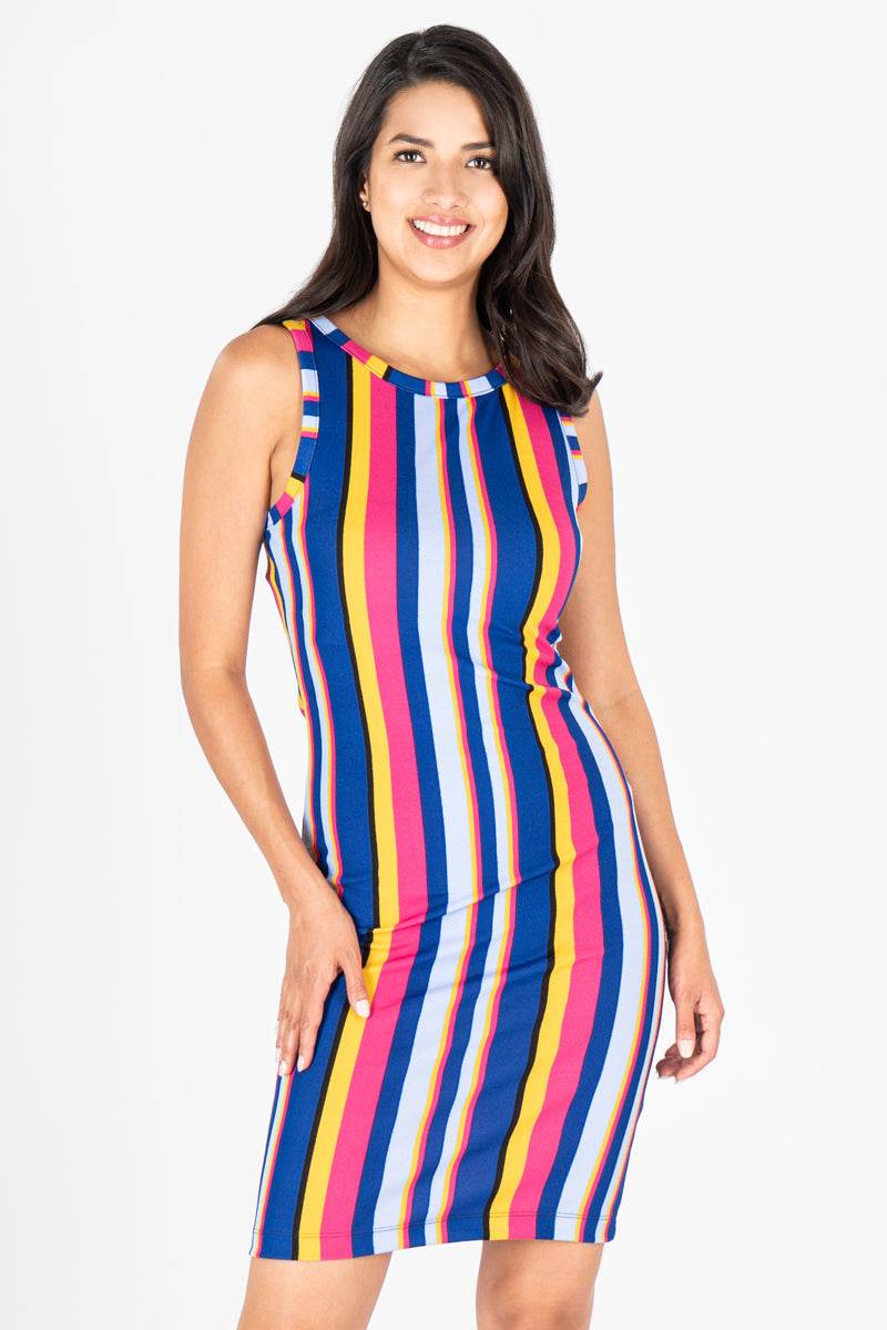 Vestido sin mangas con estampado - Santory Ropa  (7209199173699)