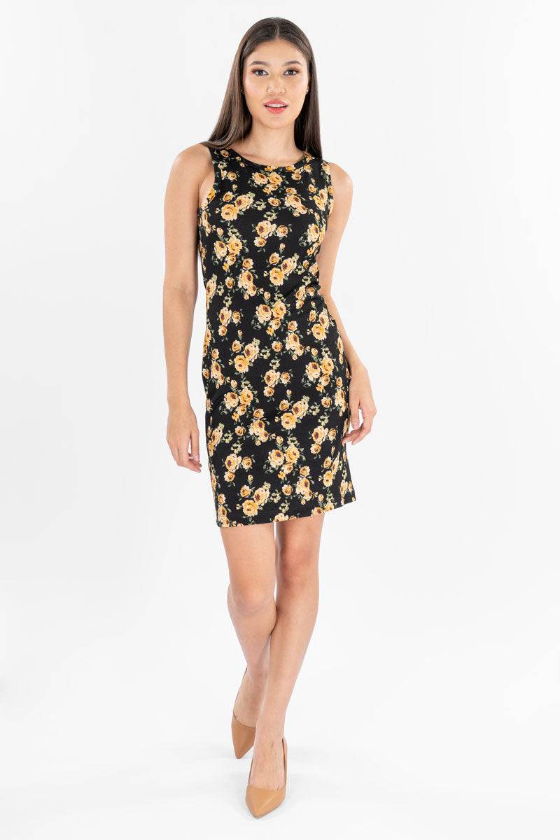 Vestido floral sin manga - Santory Ropa  (7304530722883)