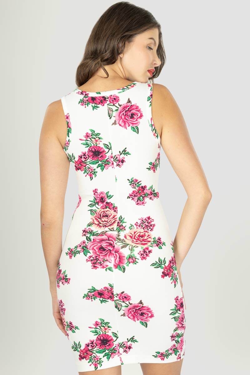 Vestido estampado sin manga - Santory Ropa  (7463649738819)