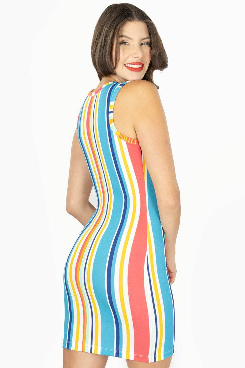 Vestido estampado sin manga - Santory Ropa  (7463649738819)