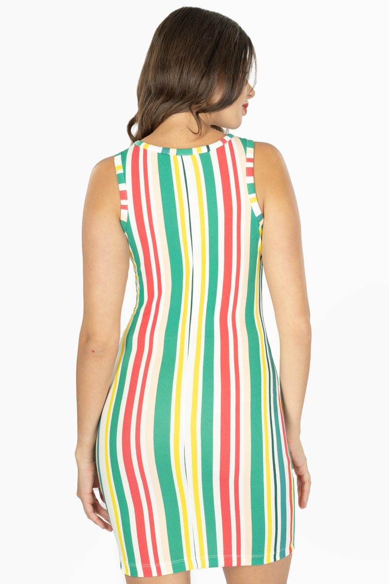 Vestido estampado sin manga - Santory Ropa  (7463649738819)