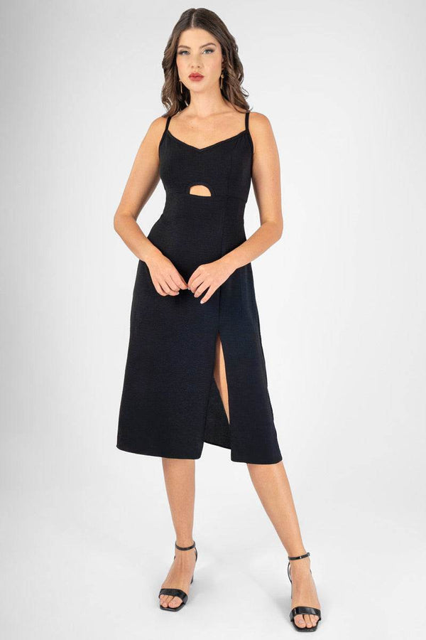 Vestido de tirantes con abertura - Santory Ropa  (7412045643843)