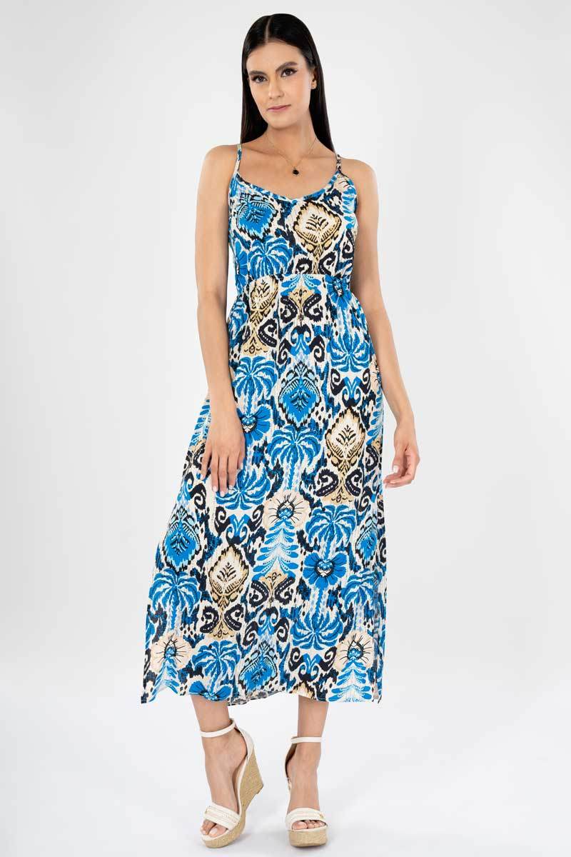 Vestido largo de tirantes - Santory Ropa  (7391892045891)