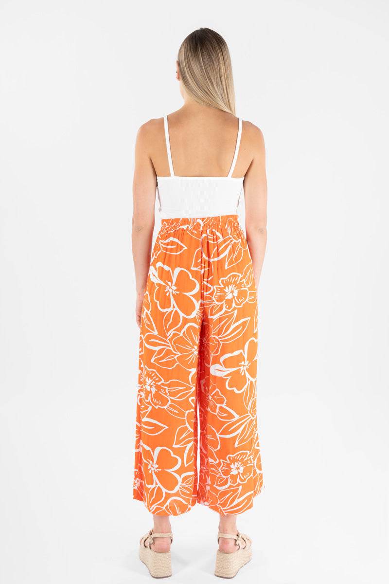 Set de pantalón floral y top rib - Santory Ropa  (7141428297795)