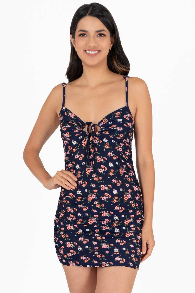 Vestido floral corto - Santory Ropa  (7463649640515)