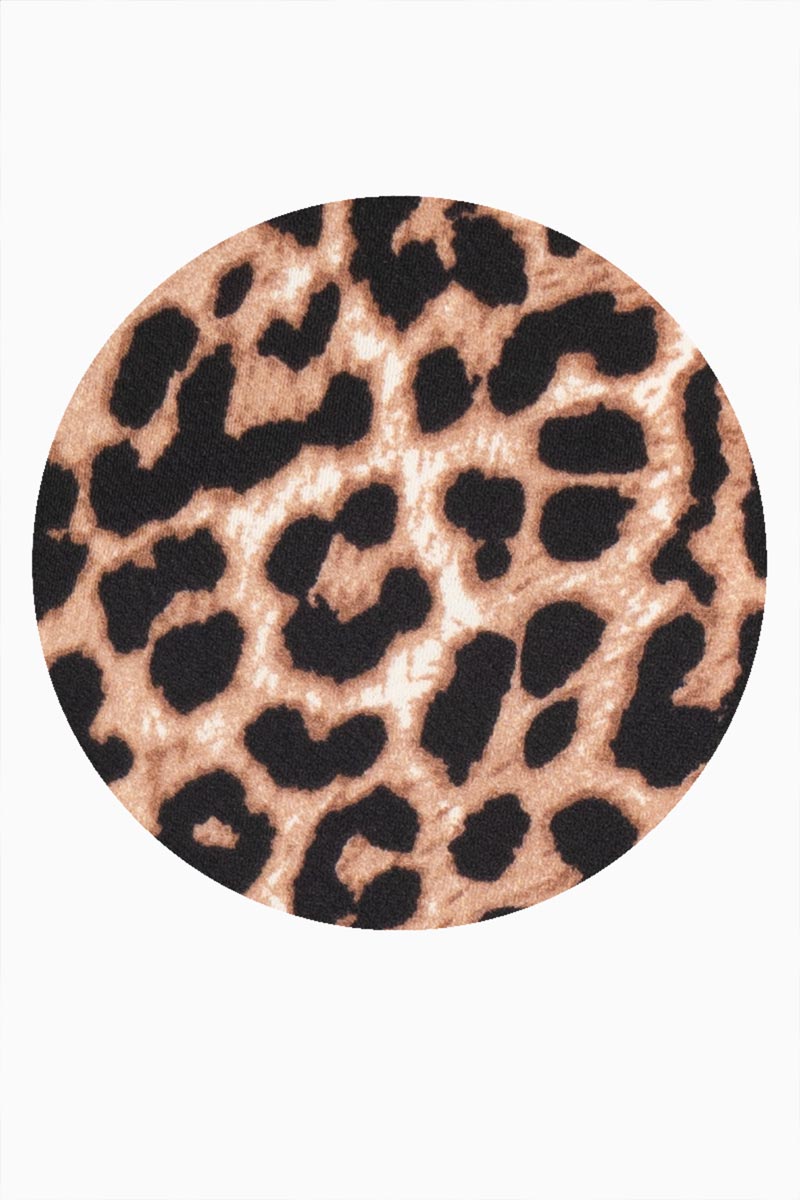 Vestido animal print manga corta