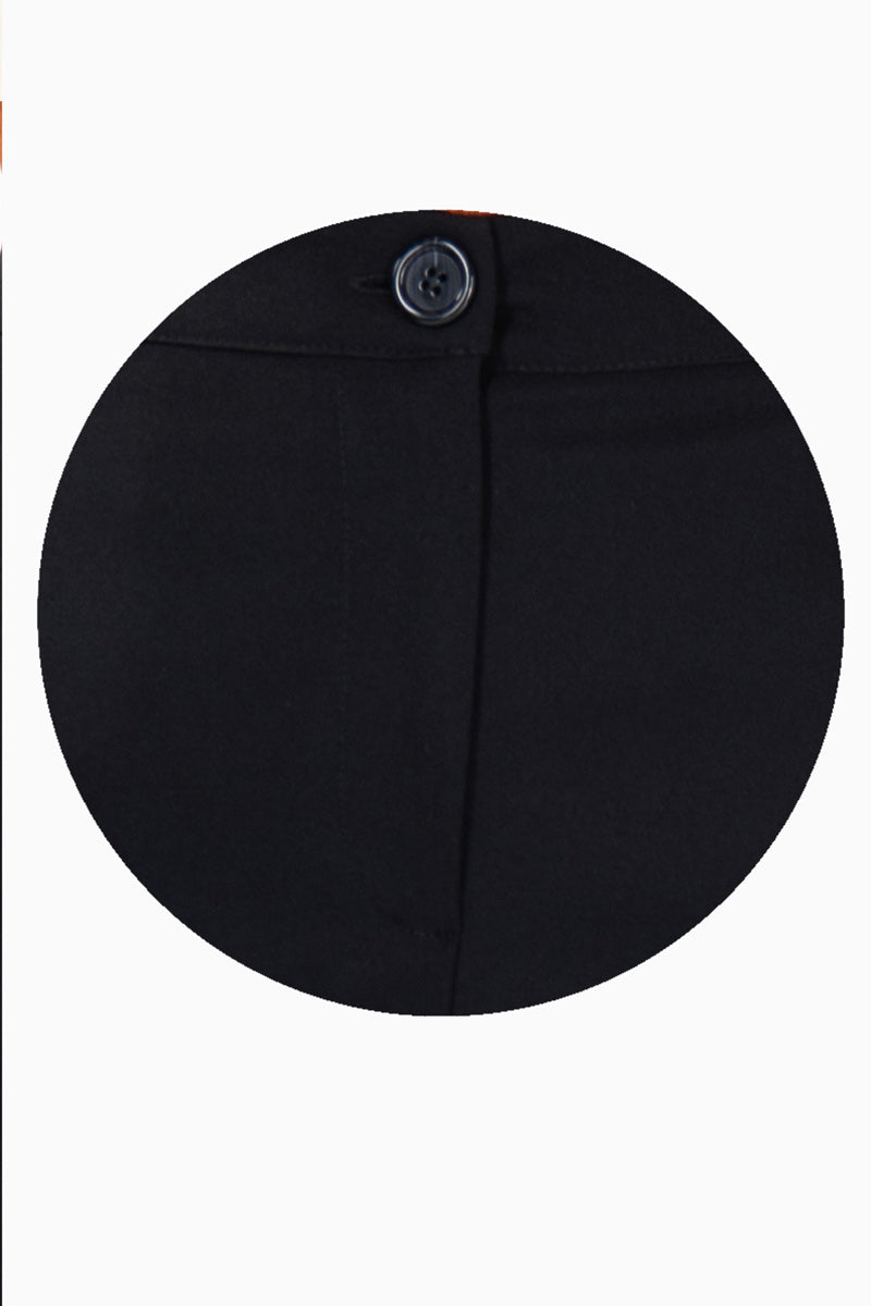 Pantalon liso pierna ancha con bolsas