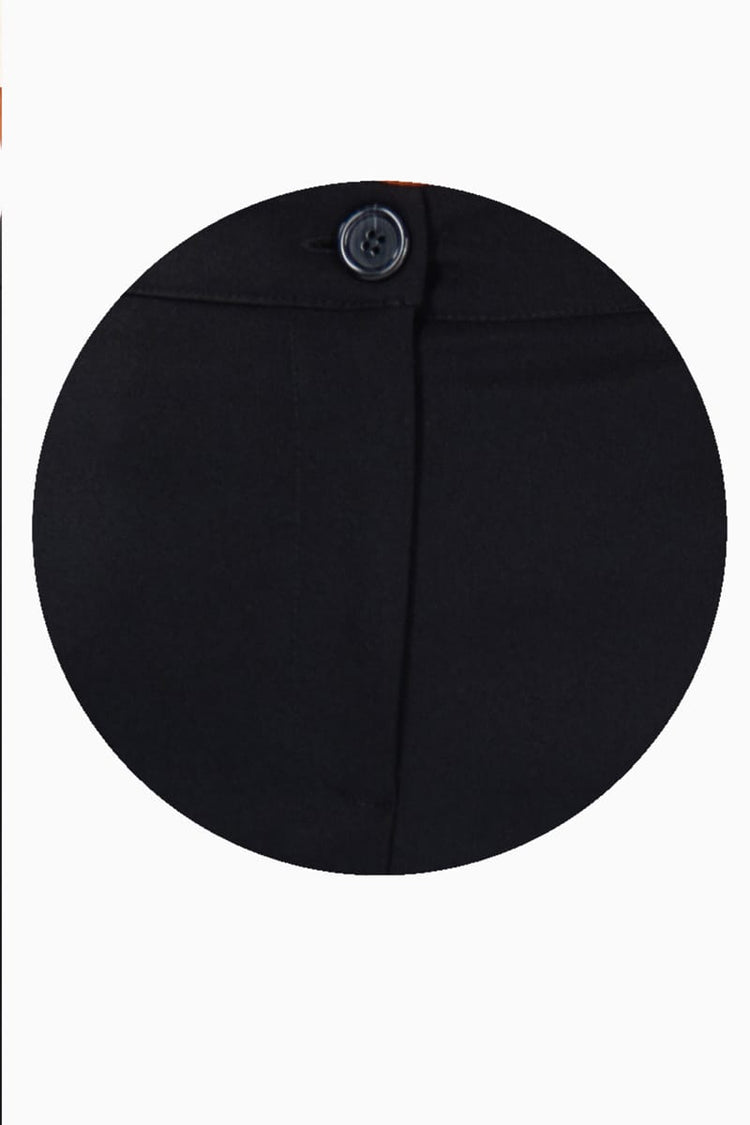 Pantalon liso pierna ancha con bolsas