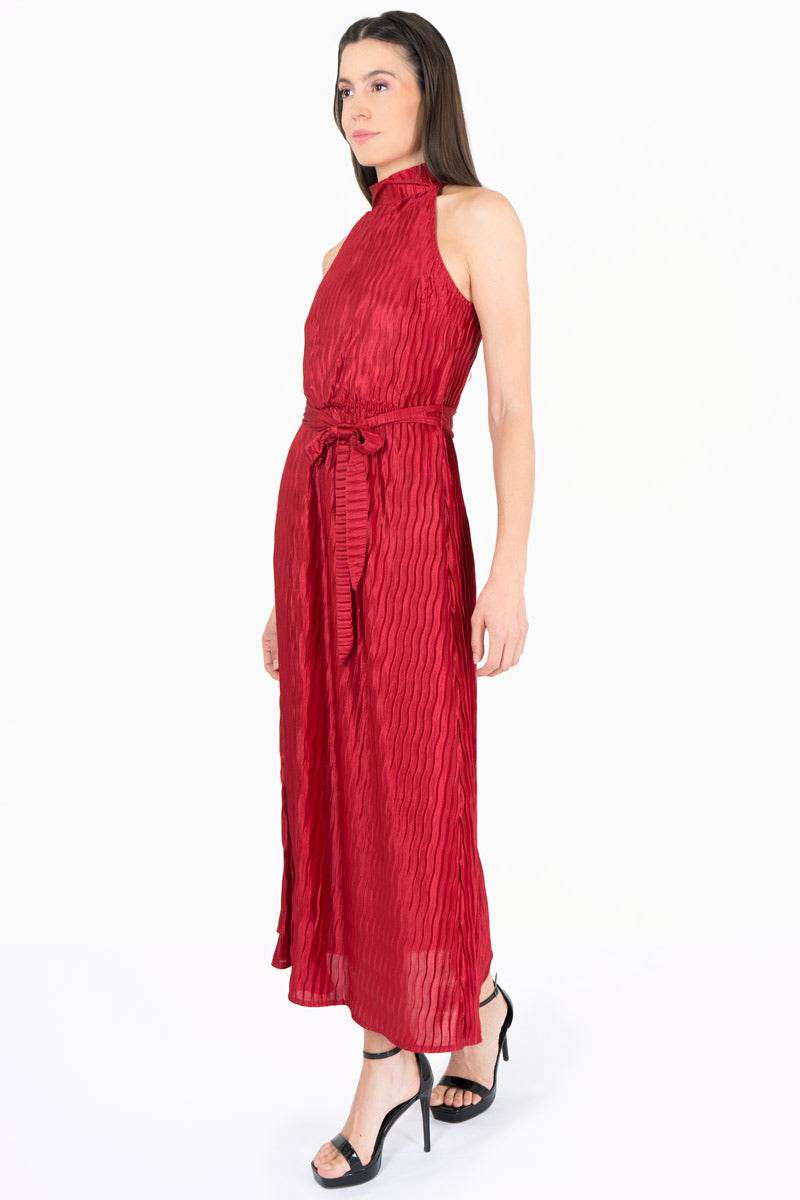 Vestido halter plisado - Santory Ropa  (7467880546371)