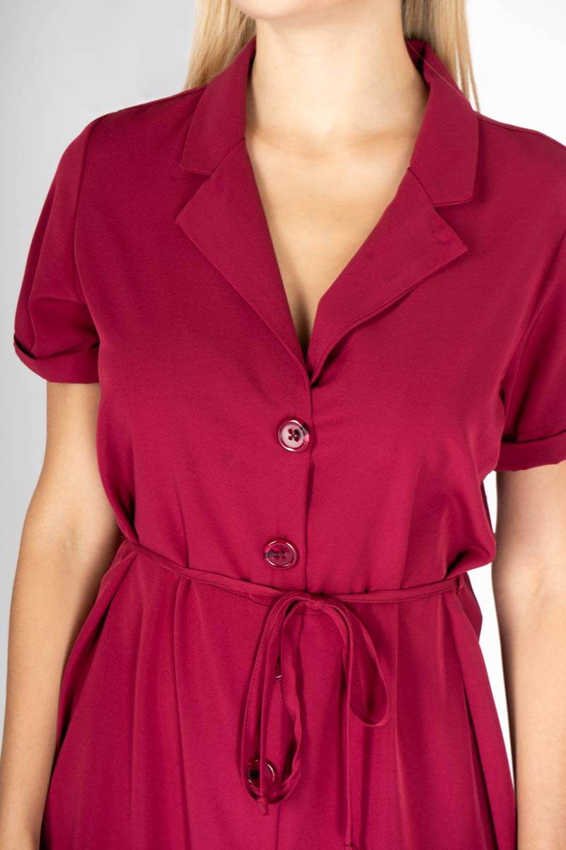 Vestido corto camisero - Santory Ropa  (7334848462915)