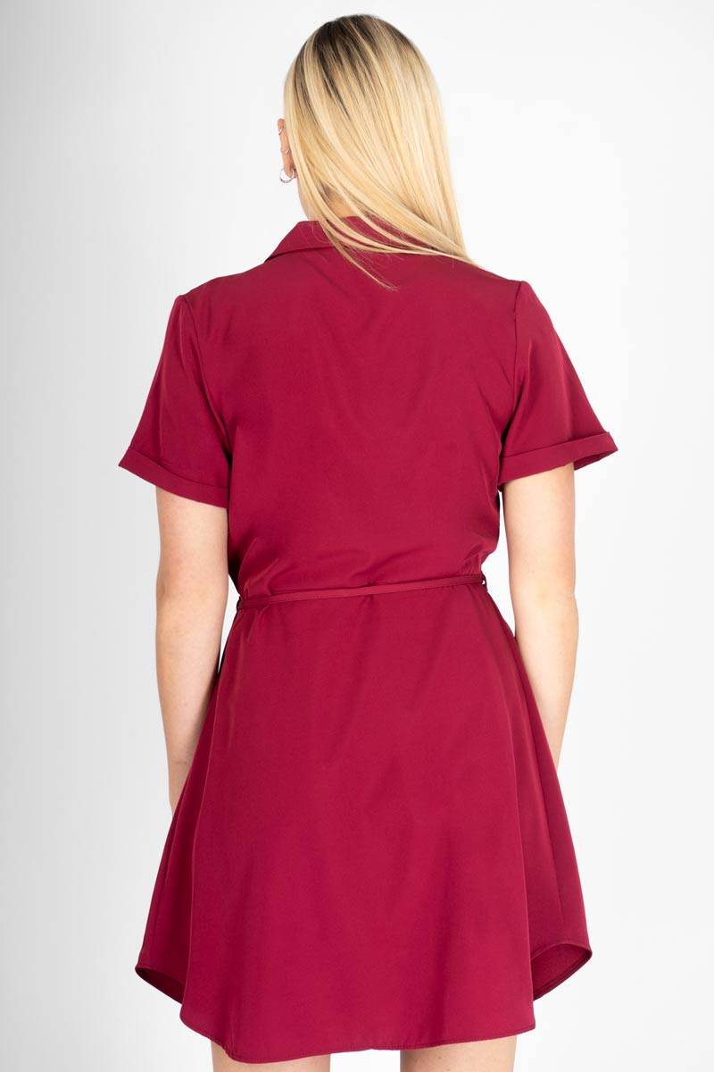 Vestido corto camisero - Santory Ropa  (7334848462915)