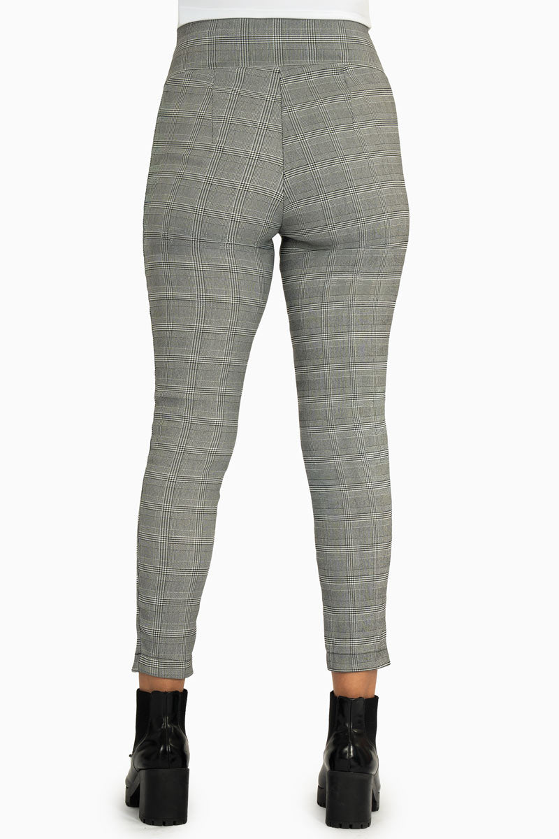 Legging pretina ancha de cuadros