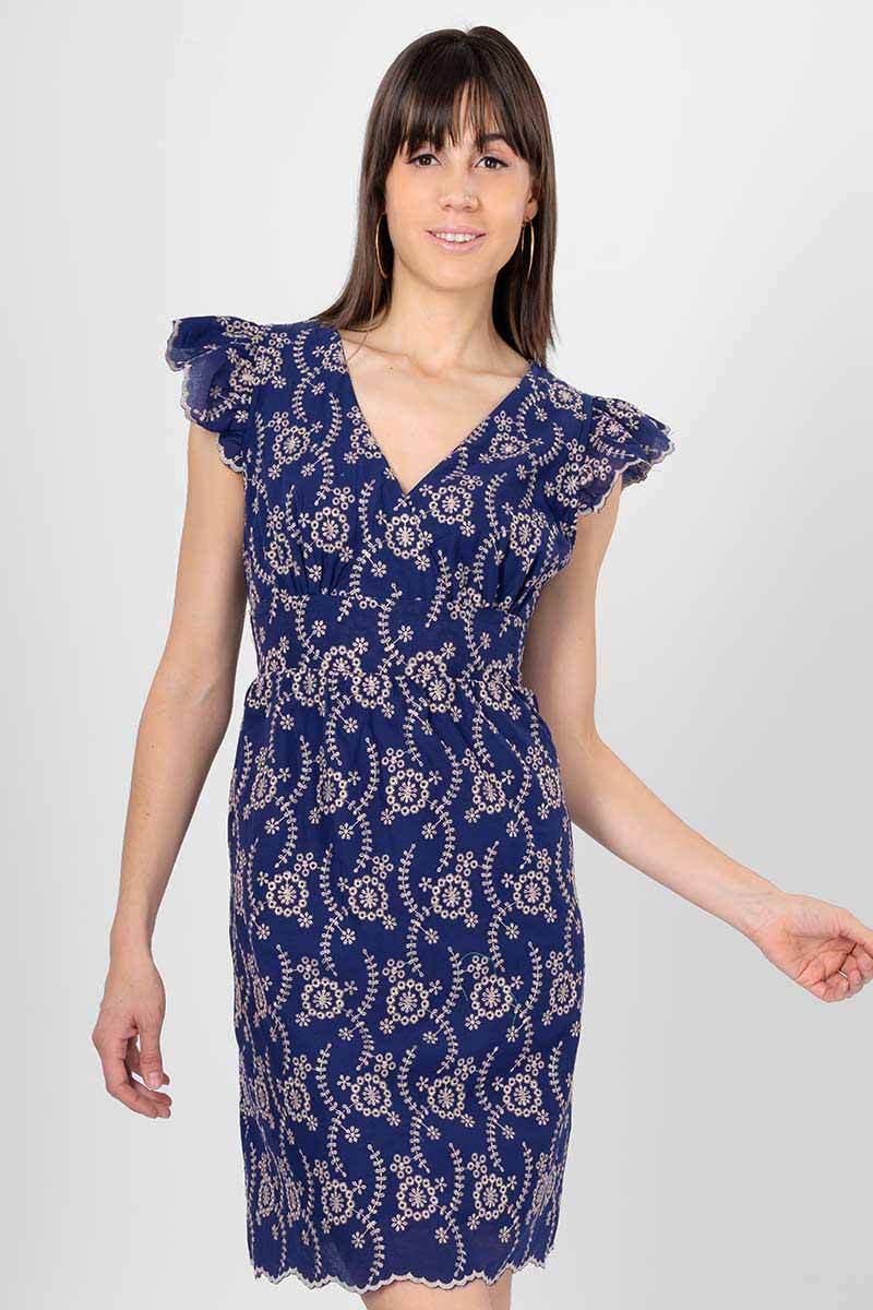 Vestido estampado escote v - Santory Ropa  (7368970829891)