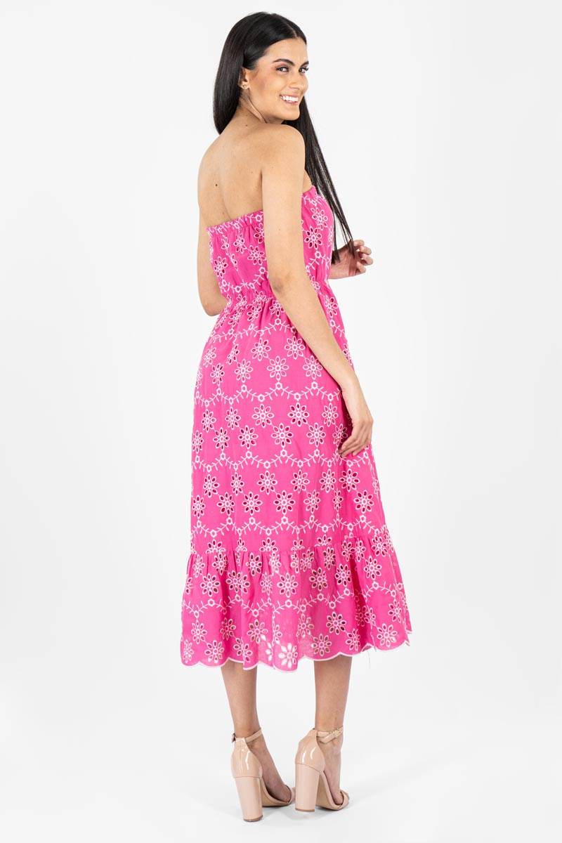 Vestido strapless estampado - Santory Ropa  (7377459740739)