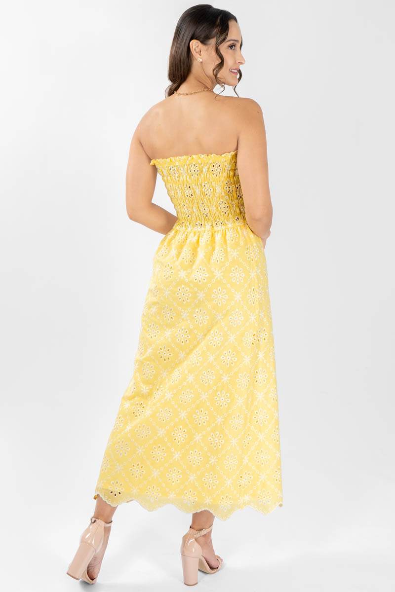 Vestido strapless estampado - Santory Ropa  (7377459642435)