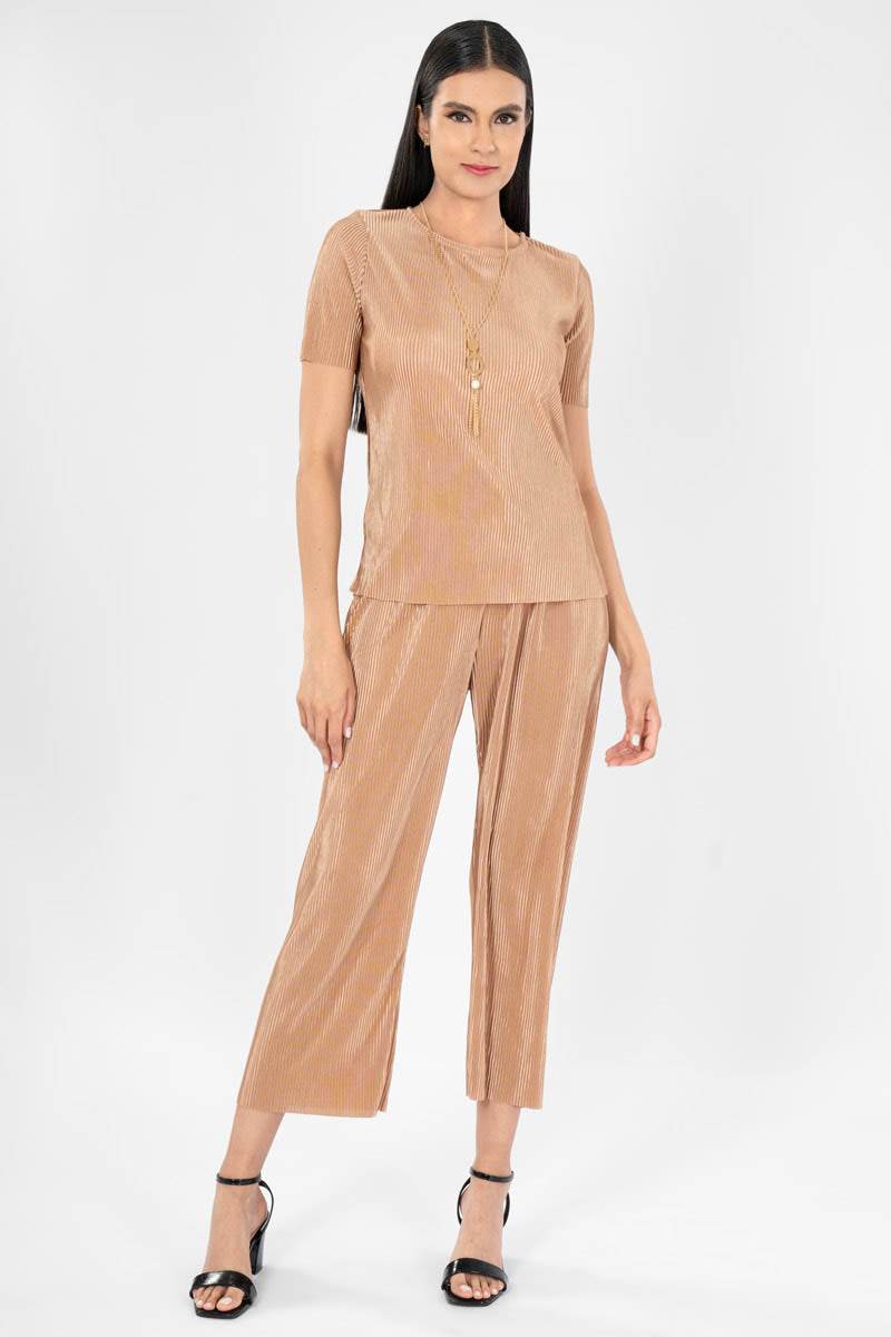Conjunto de pantalón y playera plisado - Santory Ropa  (7391793512515)
