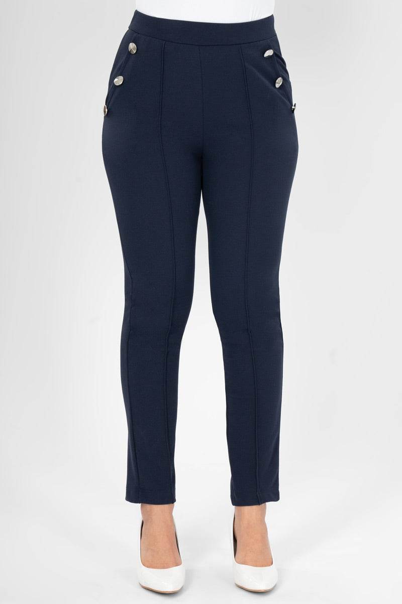 Pantalón liso con botones - Santory Ropa  (7400770666563)