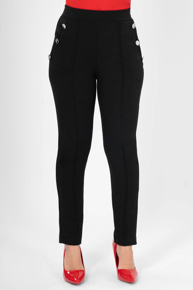 Pantalón liso con botones - Santory Ropa  (7400770666563)