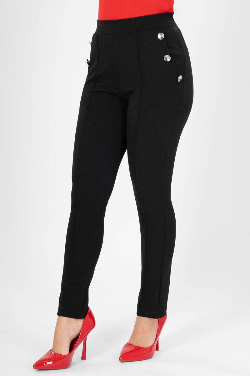 Pantalón liso con botones - Santory Ropa  (7400770666563)