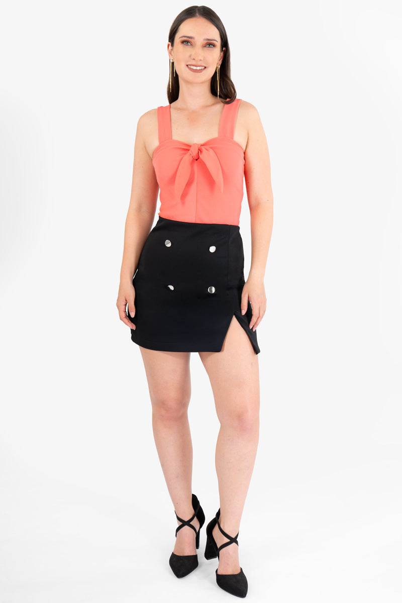 Falda con botones y abertura - Santory Ropa  (7435764236355)