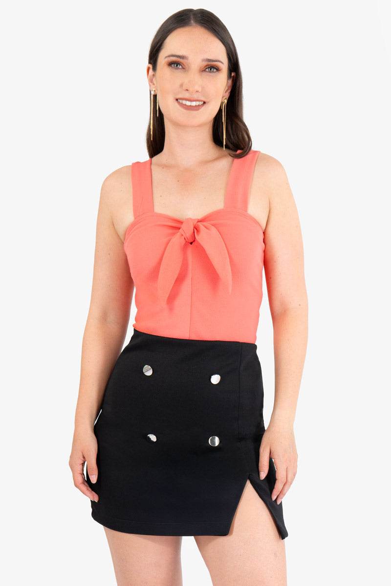 Falda con botones y abertura - Santory Ropa  (7435764236355)