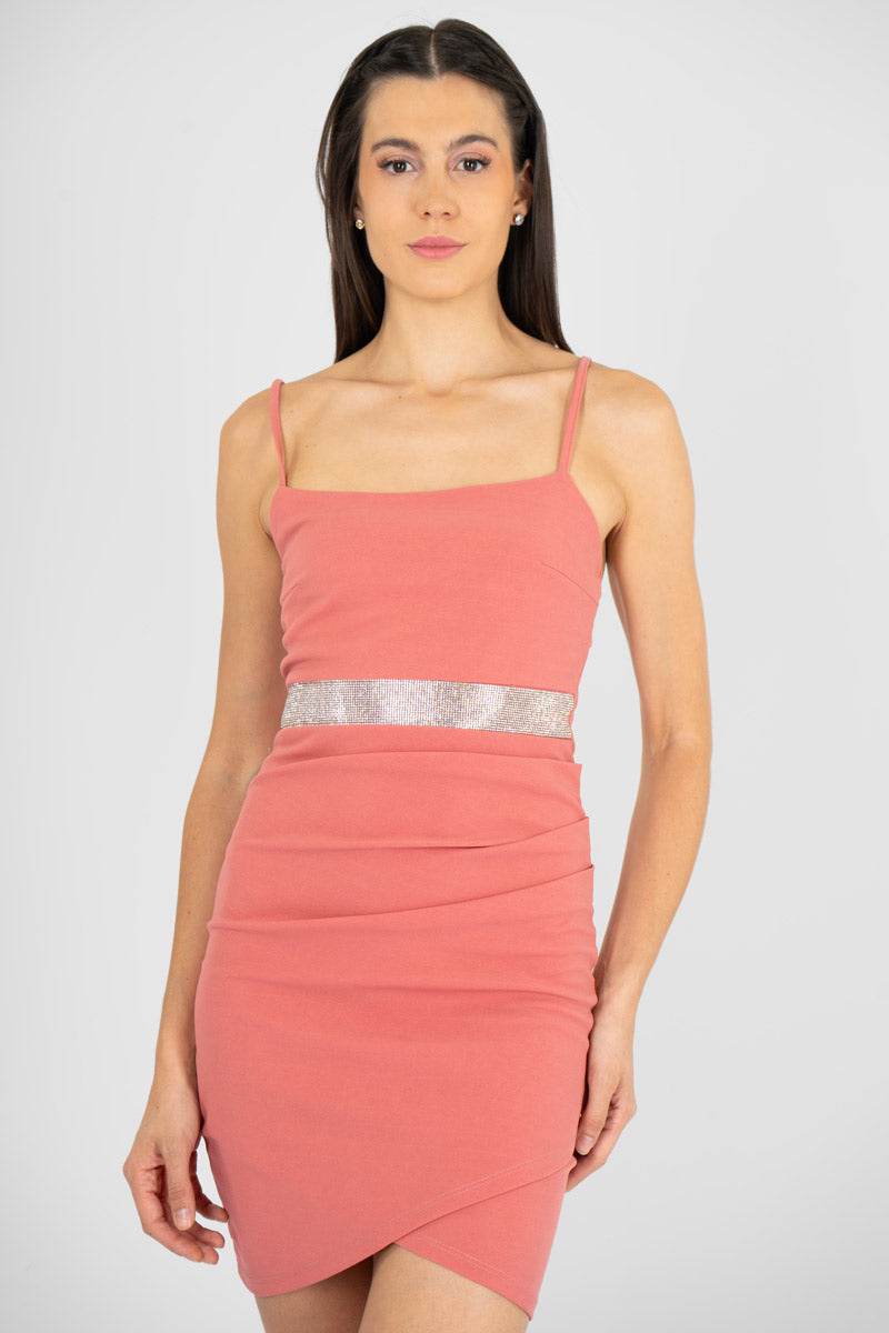 Vestido con cinta de brillantes - Santory Ropa  (7463649476675)