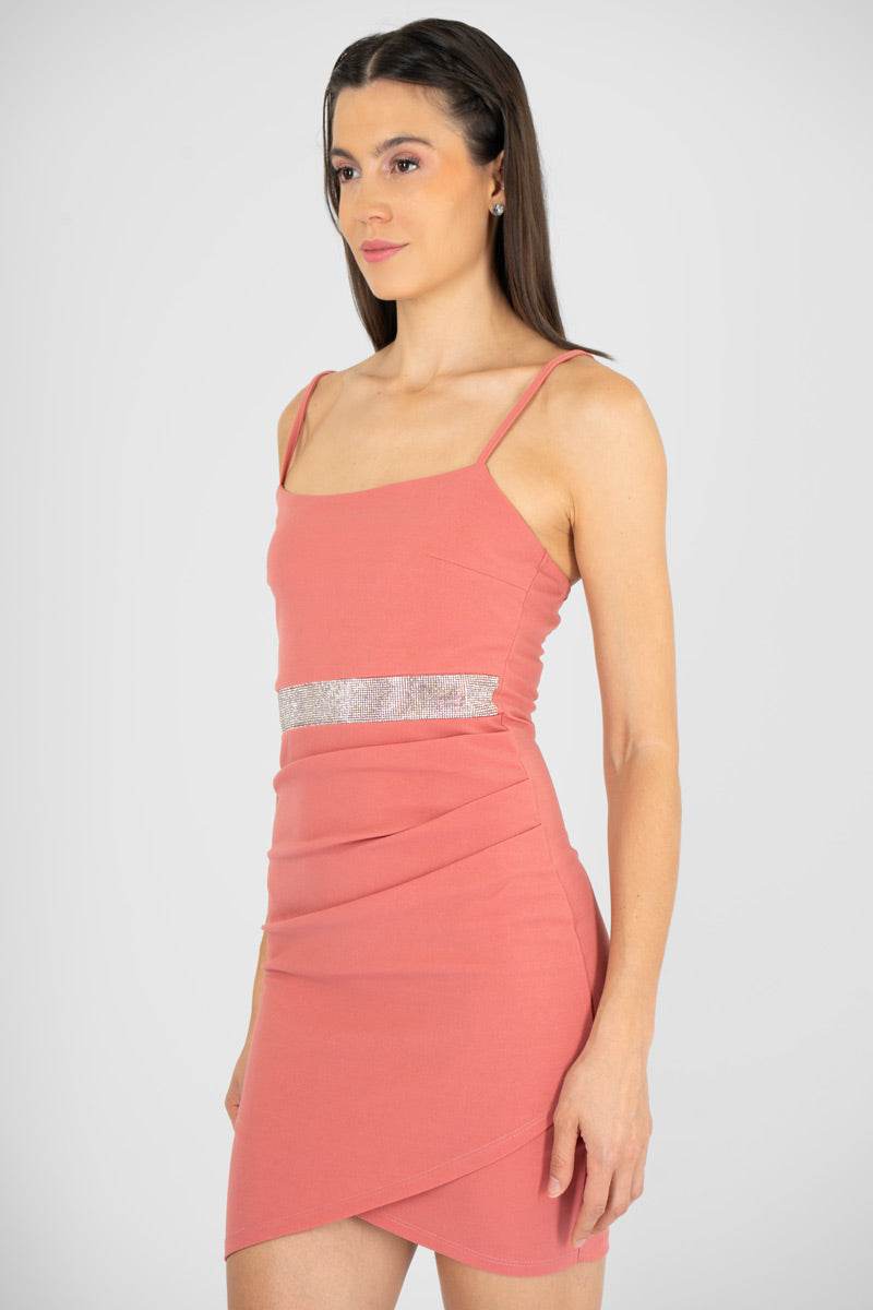 Vestido con cinta de brillantes - Santory Ropa  (7463649476675)