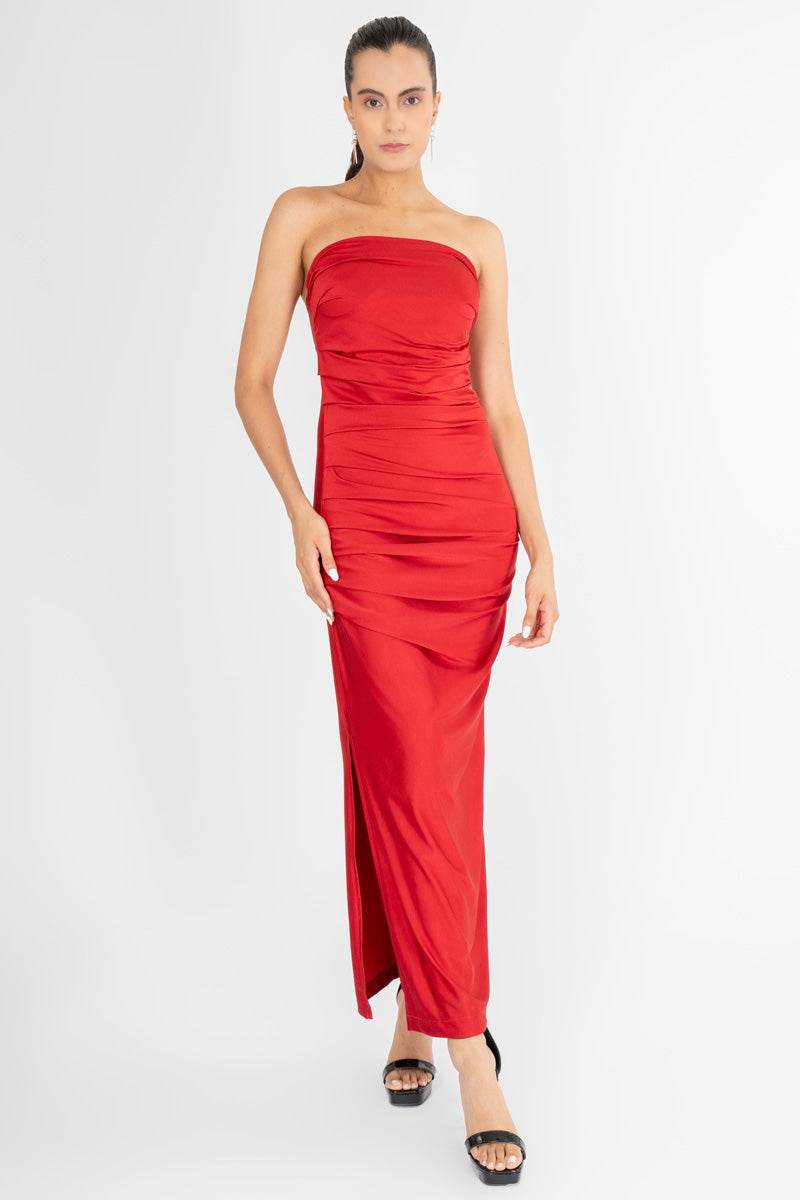 Vestido strapples de fiesta - Santory Ropa  (7437318258755)