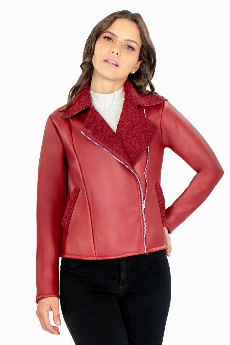 Chamarra con cuello aborregado - Santory Ropa  (7467880513603)