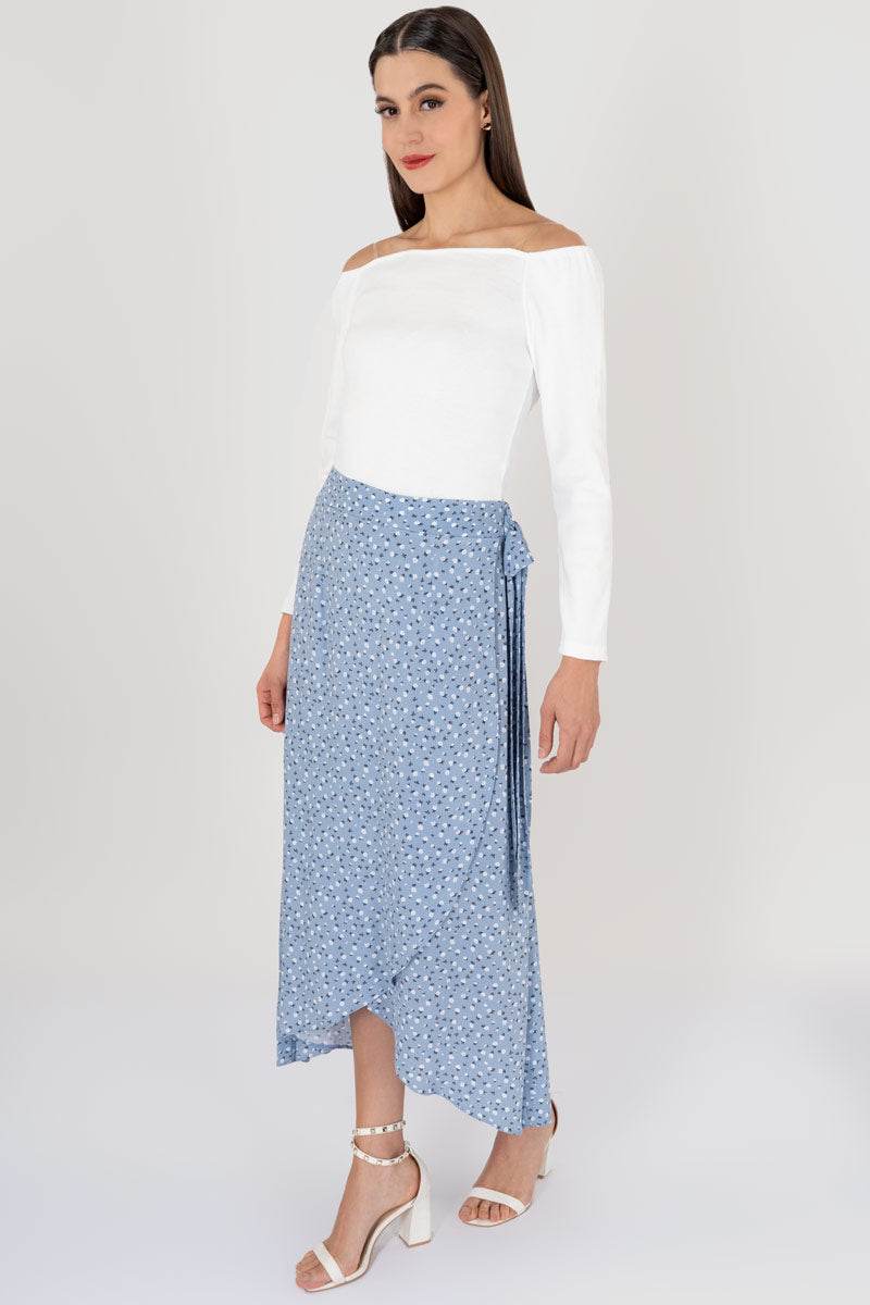 Falda envolvente con amarre - Santory Ropa  (7467150606403)