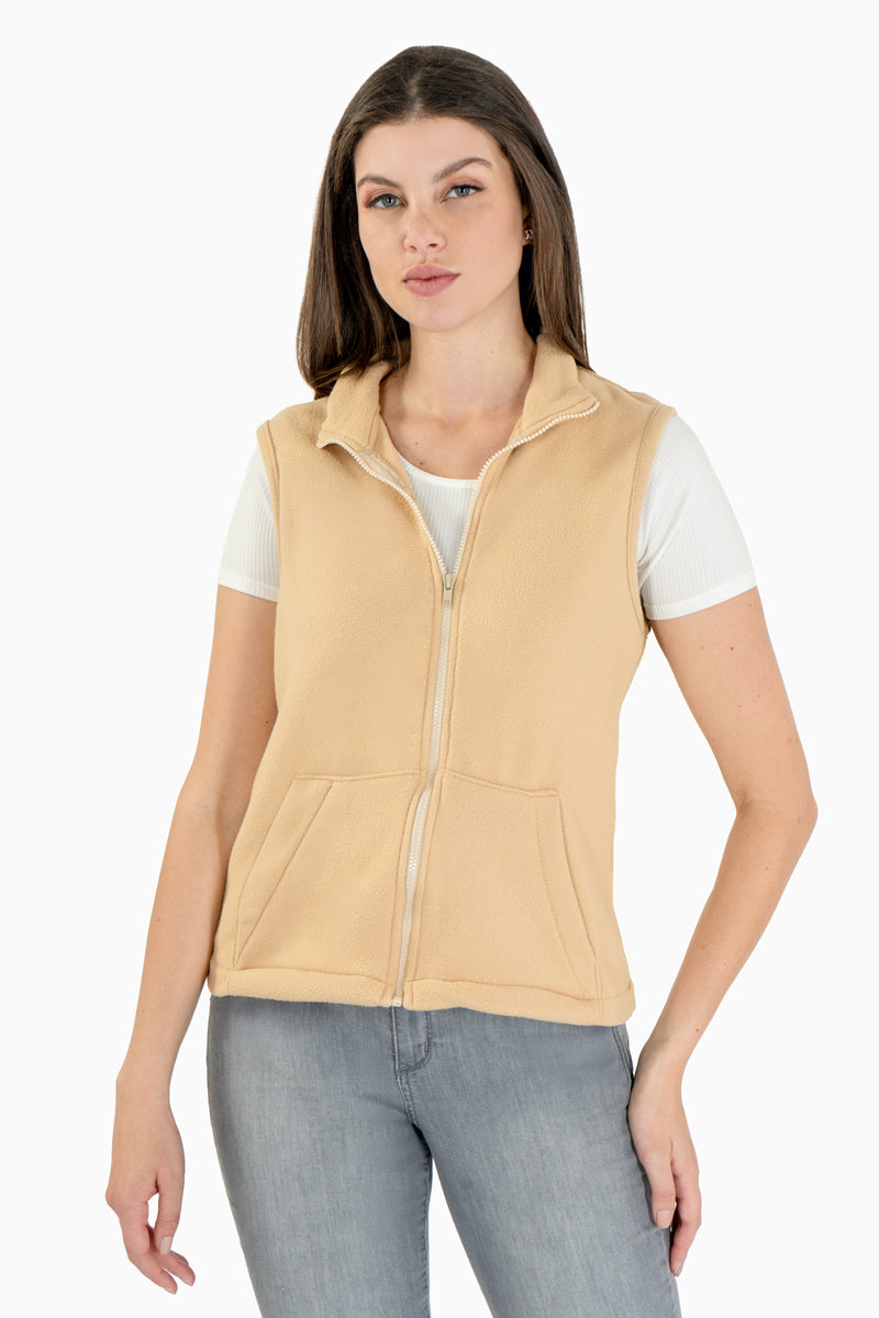 Chaleco polar con cierre